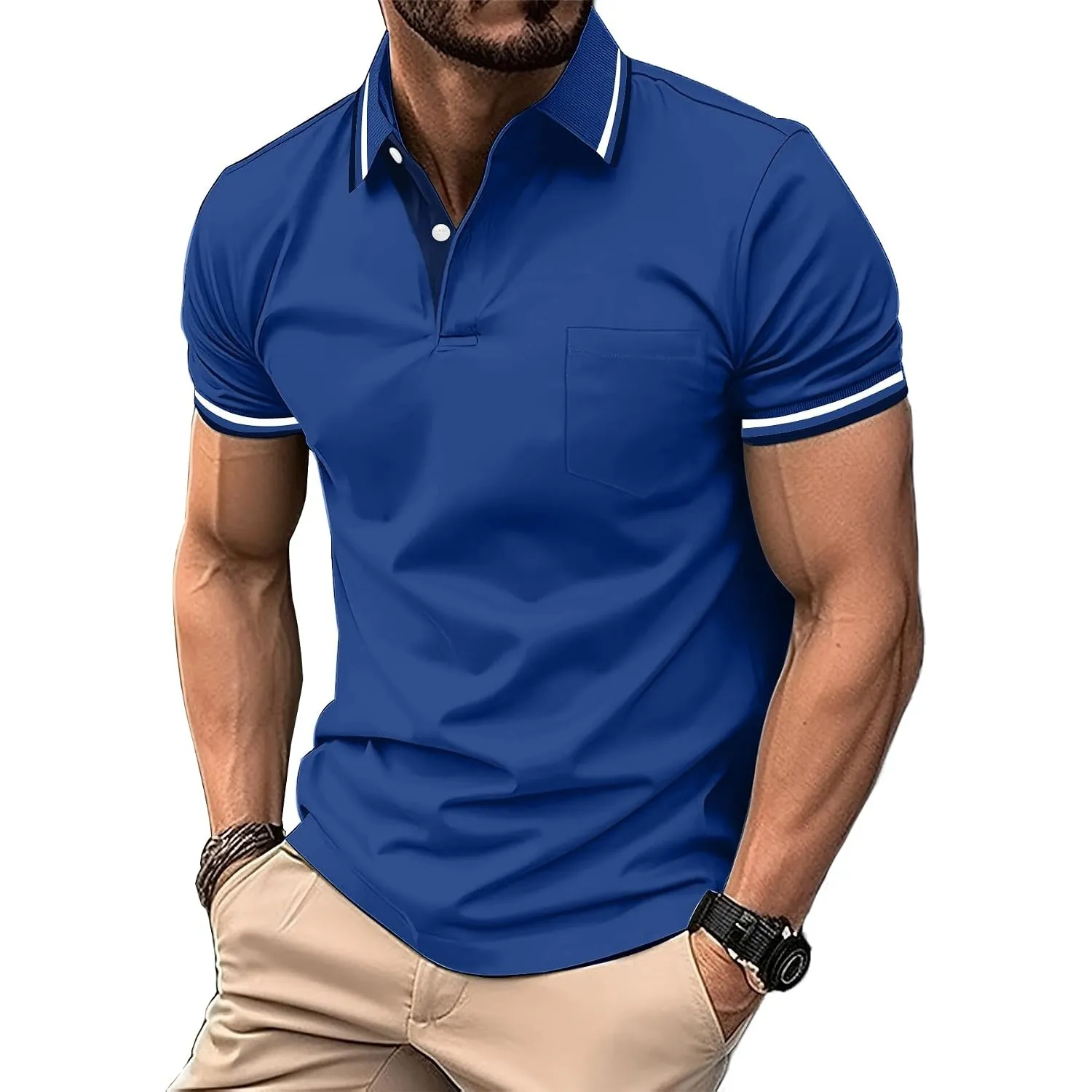 zitysport Poloshirt Herren Kurzarm Shirt Atmungsaktives Golf Polo Shirt Männer Sommer Shirts Sport Basic Slim Fit Tshir…