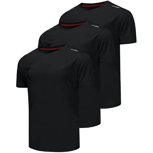3er Pack Sport Tshirts Herren Funktionsshirt Sportshirt Kurzarm T-Shirt Schnelltrocknend Atmungsaktiv Sport Shirt Männe…