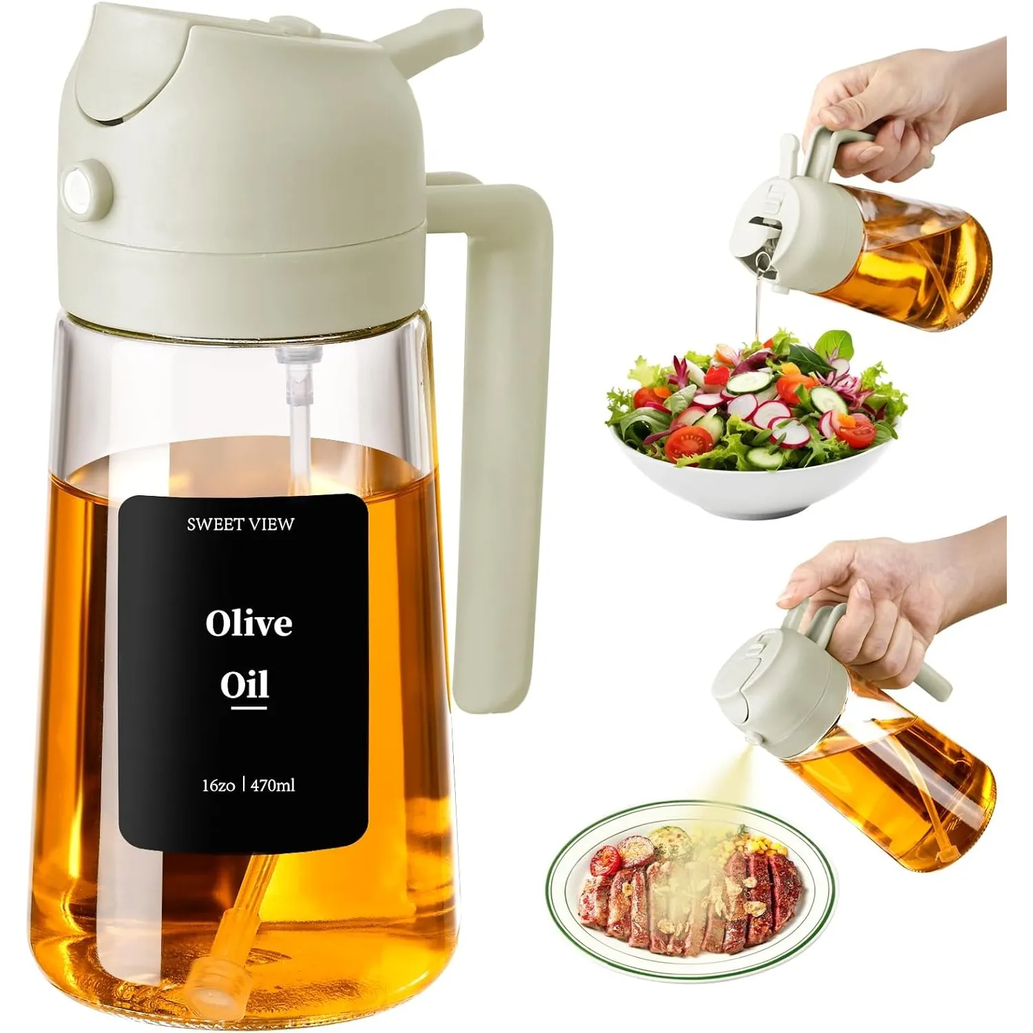 SWEET VIEW 2 in 1 Ölsprüher zum Kochen 470ml