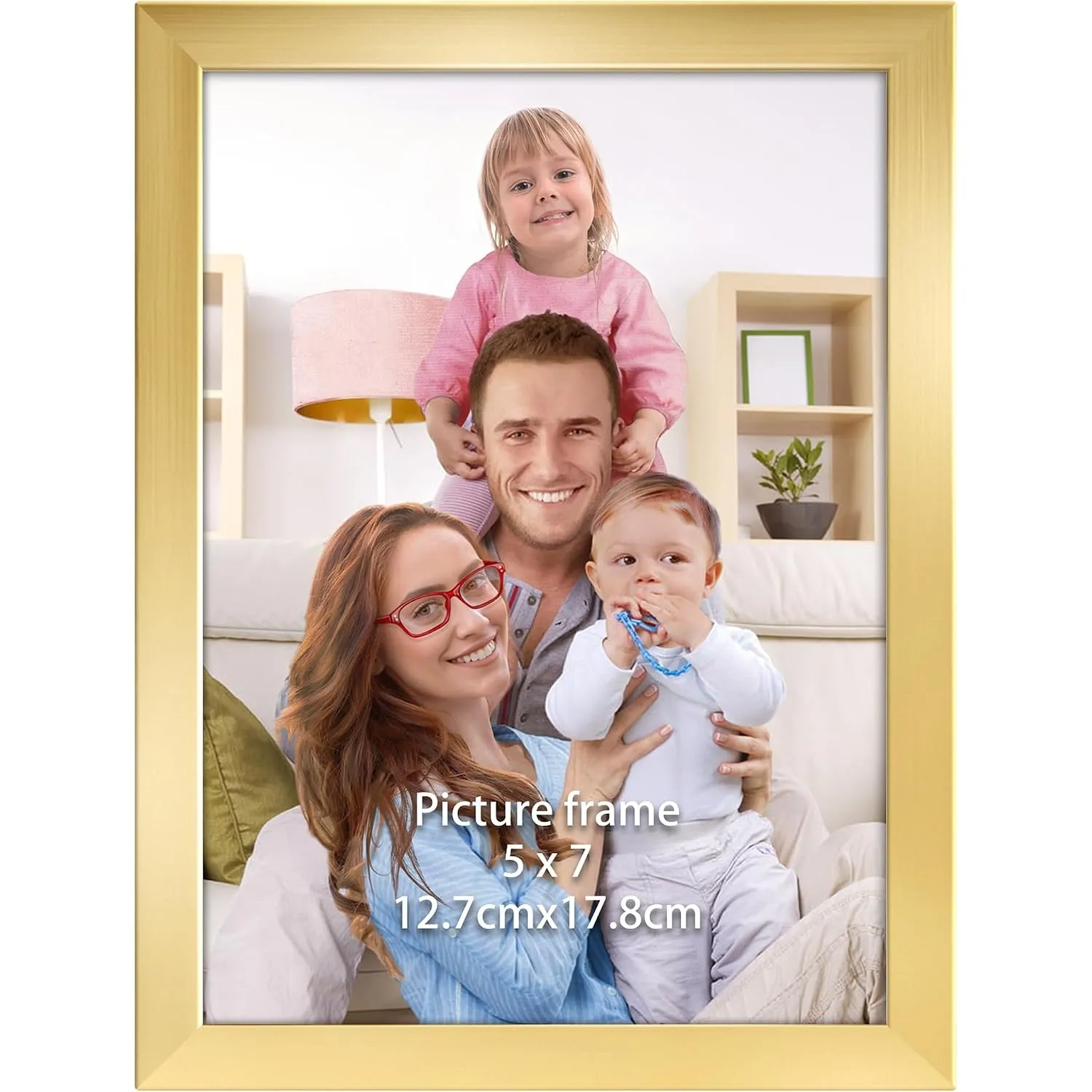 Giftgarden Gold Bilderrahmen 13x18 cm – Eleganter Kunststoff Fotorahmen