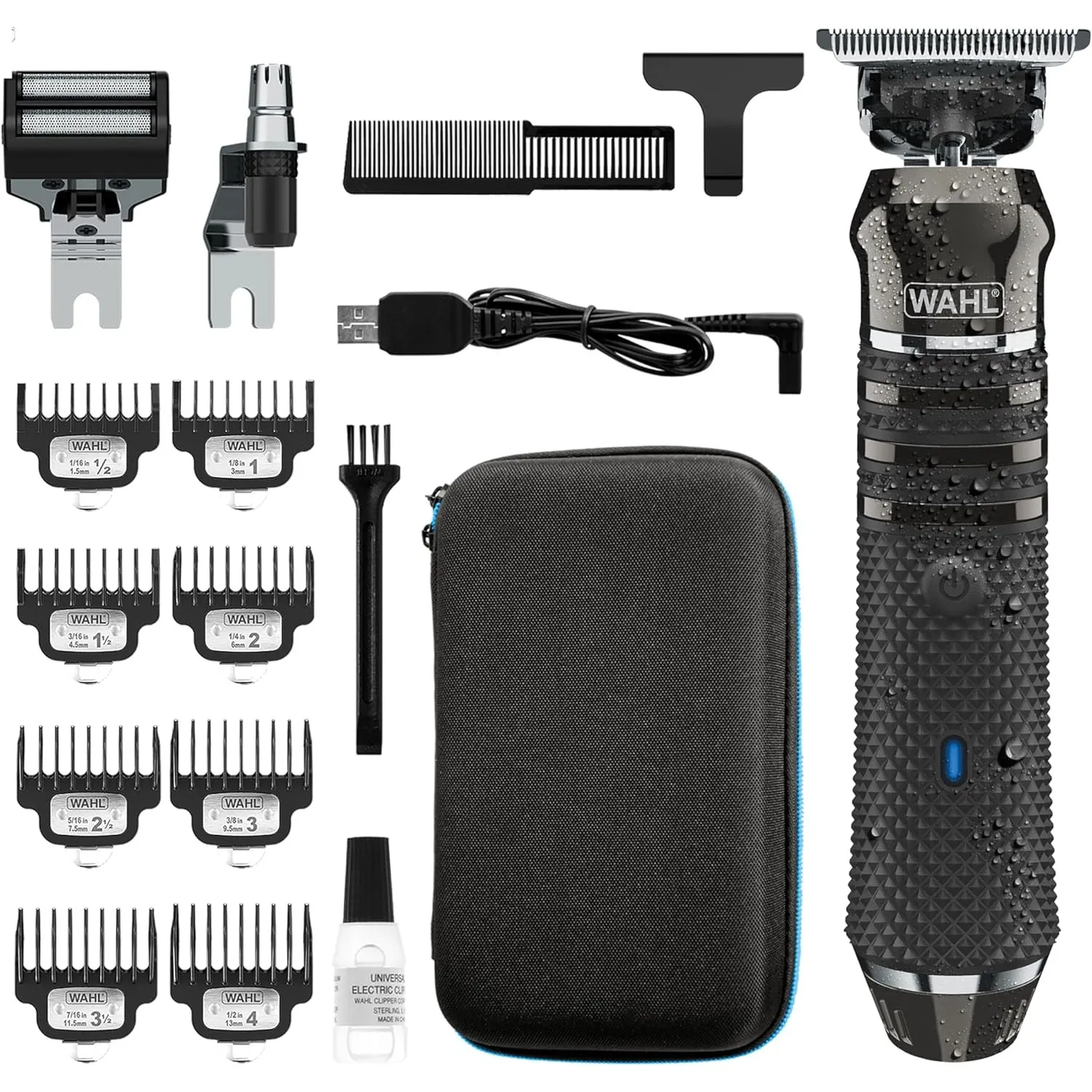 Wahl Pro Series High Visibility Trimmer, dicht schneidender Schneidsatz, Lithium-Ion, völlig abwaschbar Barttrimmer, Gr…