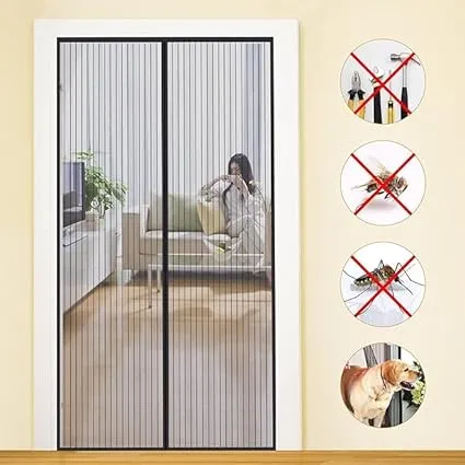 MYCARBON Fly Screen Balcony Door, Stronger Magnetic Insect Protection Door, 95 x 210 cm, for Cellar Door, Patio Door, L…
