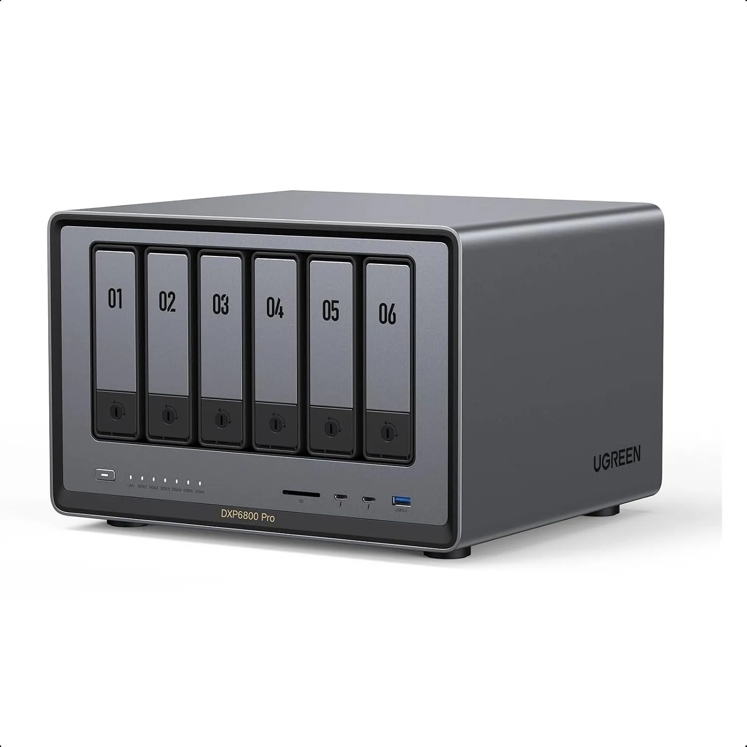 UGREEN NASync DXP6800 Pro 6 Bay NAS für Teams und Unternehmen (ohne HDD) | Intel Core i5-1235U, Dual 10GbE, 8GB DDR5 bi…