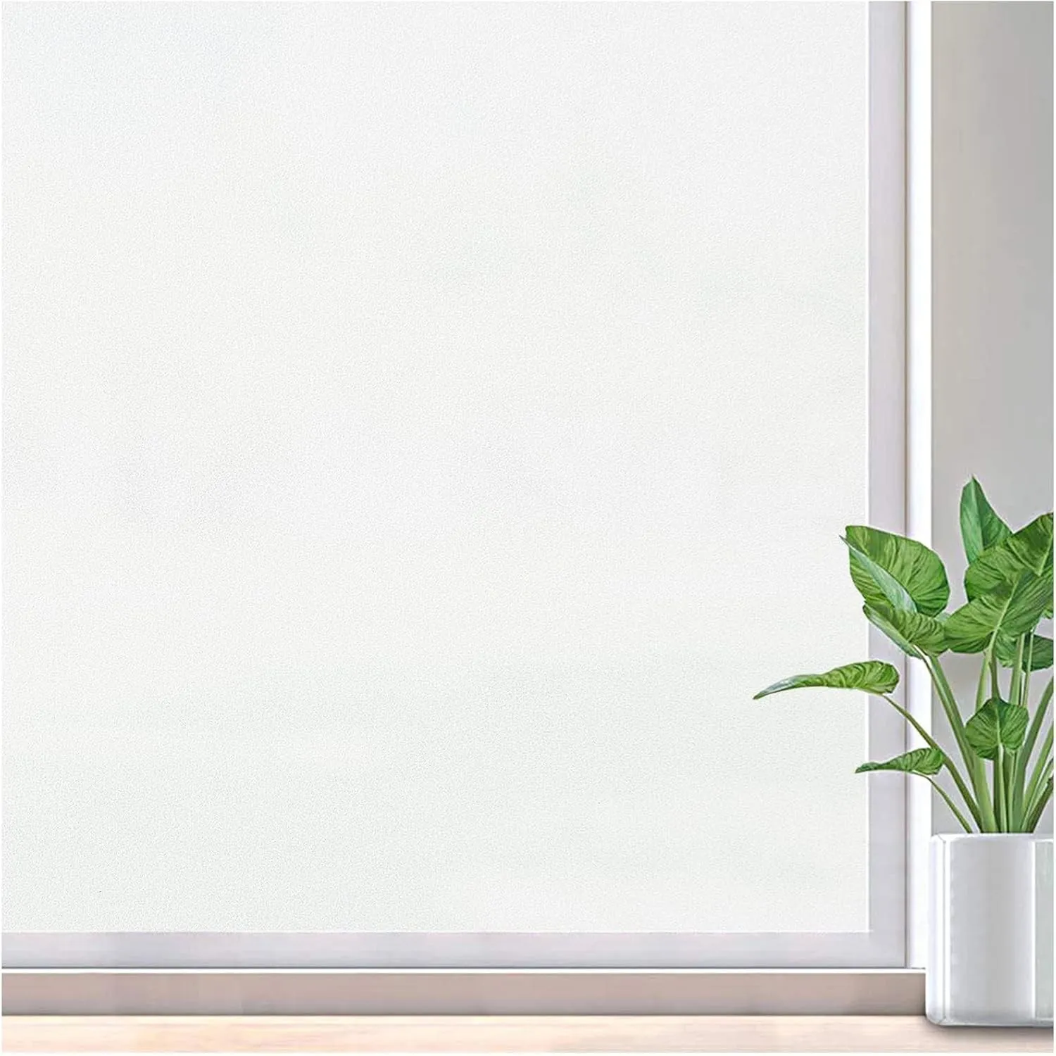Lifetree Fensterfolie Blickdicht Sichtschutzfolie Fenster Milchglasfolie: Selbsthaftend ohne Klebstoff Anti-UV Haftend …