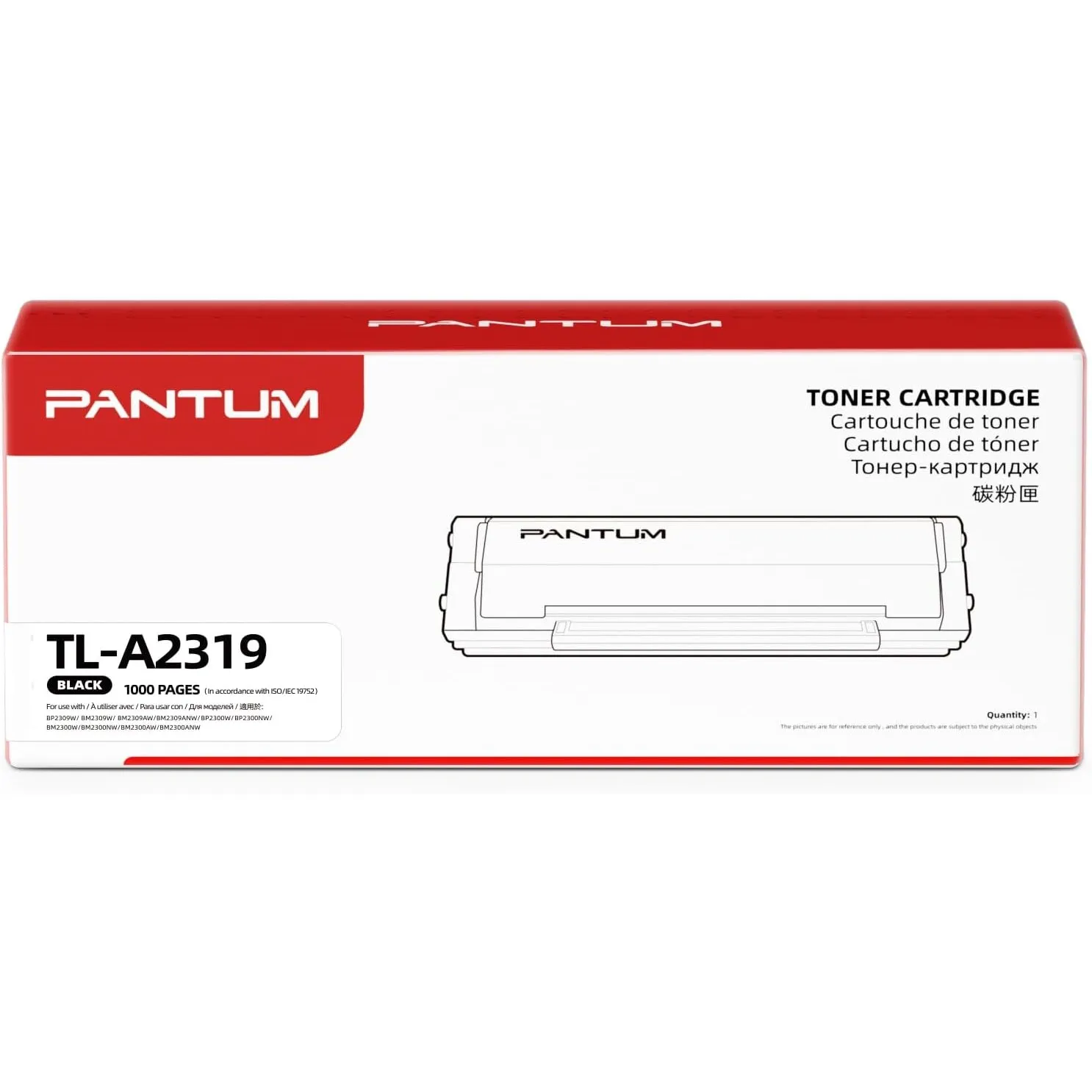 PANTUM TL-A2319 Original Tonerkartusche für BP2309W BM2309W BM2309AW BP2300W BM2300W BM2300AW, Kapazität 1000 Seiten