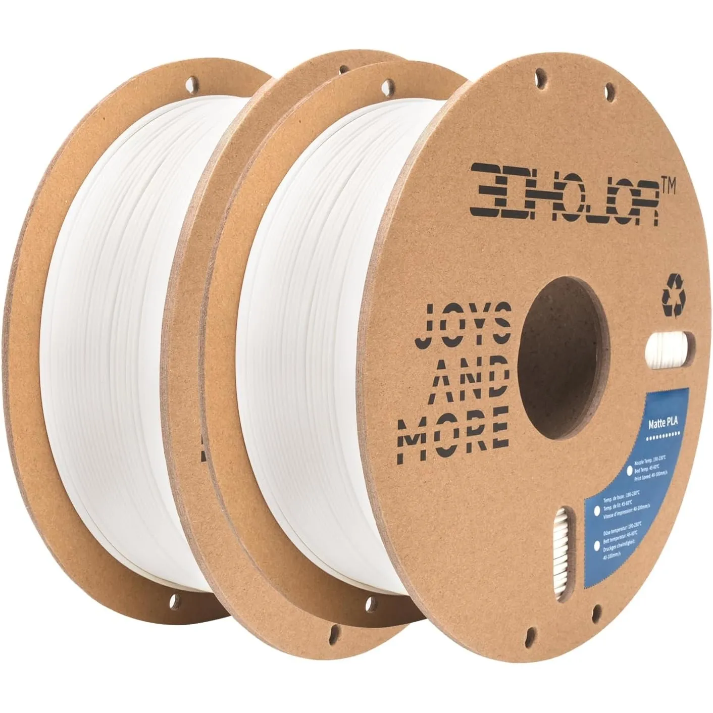 3DHoJor Matte PLA Filament Milchweiß 2KG 3D Drucker Filament PLA 1.75mm