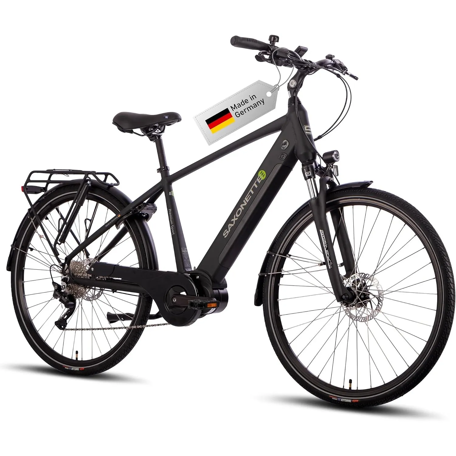 SAXONETTE E Fahrrad Herren 28 Zoll mit Mittelmotor 90NM， Bis zu 120km