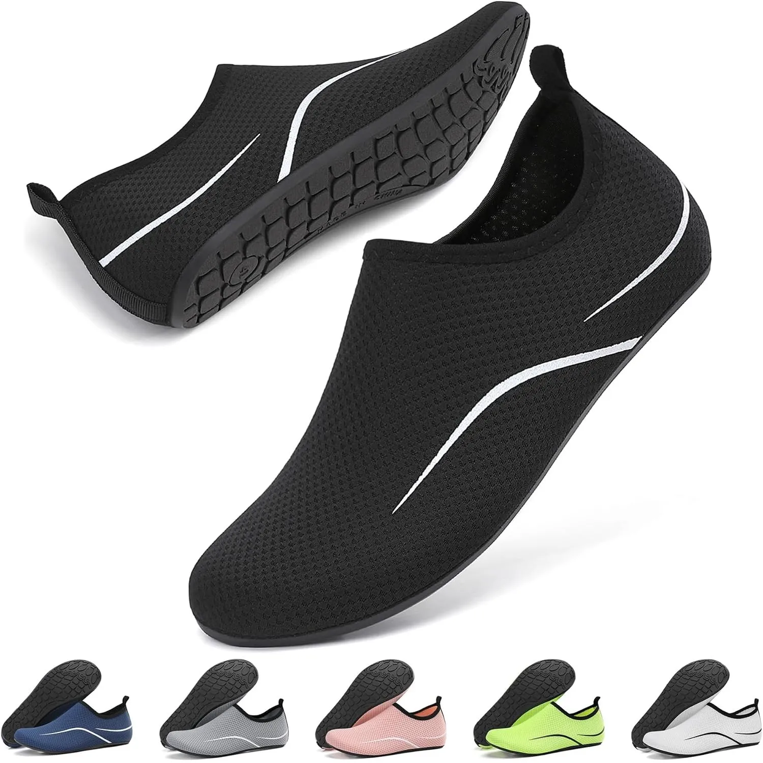 Unisex Badeschuhe Wasserschuhe Schnell Trocknend Schwimmschuhe rutschfeste Wassersportschuhe Leicht Strandschuhe, Gr.34…