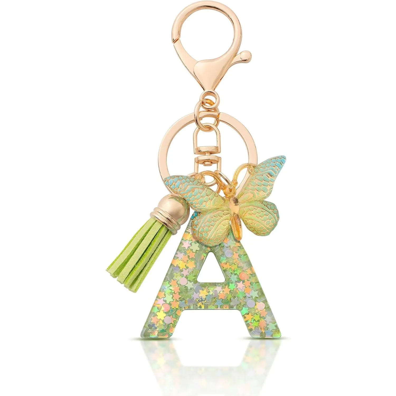MORSUNBELA Schlüsselanhänger Buchstabe Mädchen Keychain Letter | Personalisierter Buchstaben-Schlüsselanhänger für Mädc…