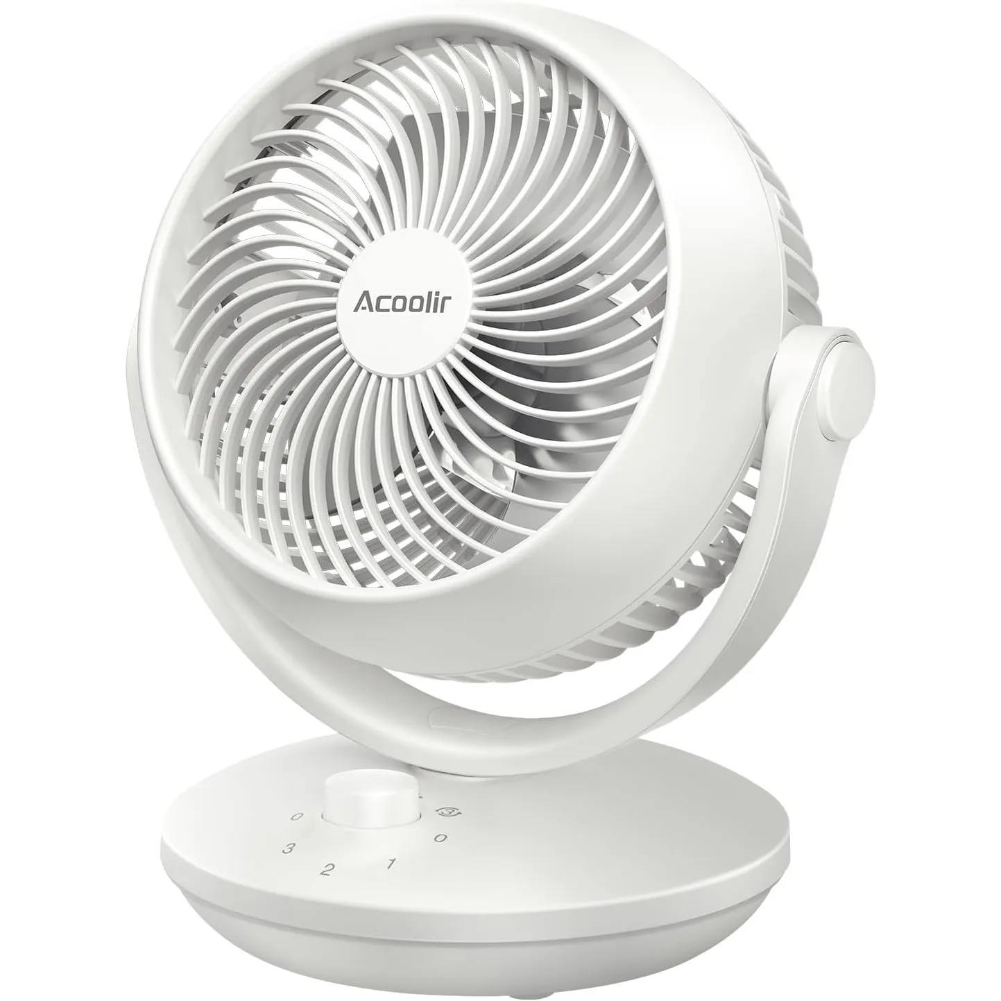 Acoolir Ventilator Leise 24dB Ultra-Leise, Tischventilator mit Dualer Oszillation 70° Horizontal + 100° Vertikal, 3 Ges…