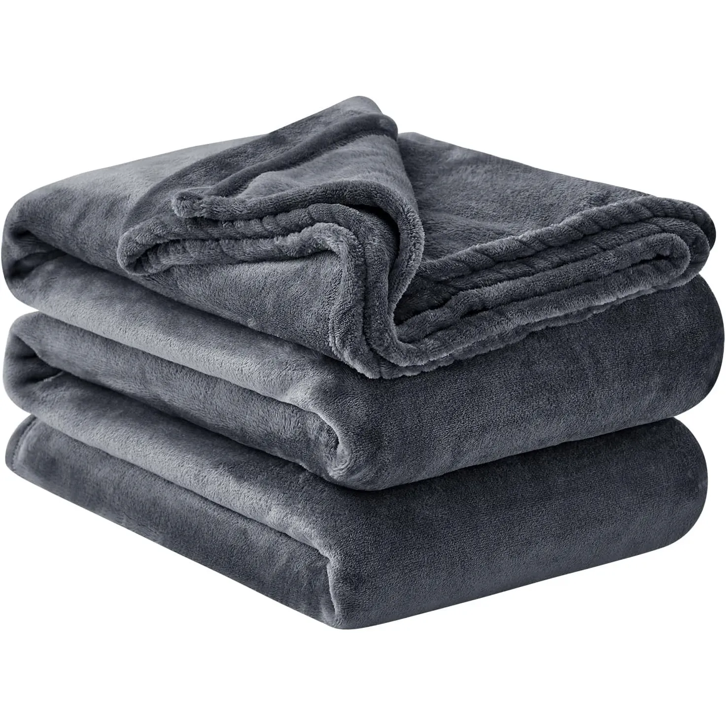 Aisbo Kuscheldecke Flauschig Decke Dunkelgrau - Fleecedecke 220x240 cm Sofadecke Couchdecke, Weich Kuschelige Wohndecke…