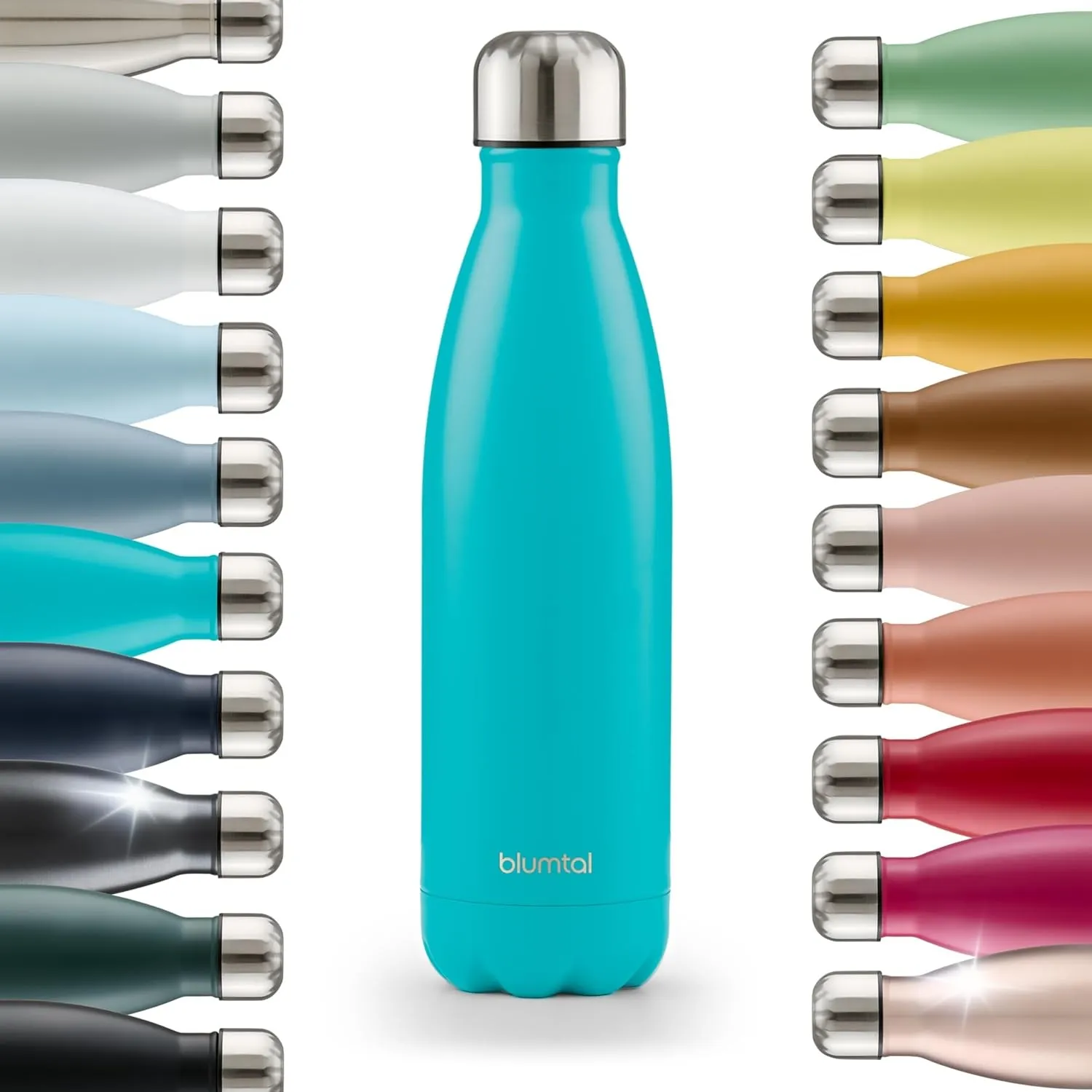 Blumtal Thermosflasche 500 ml Edelstahl - auslaufsichere Isolierflasche - BPA-freie Edelstahl Trinkflasche kalt & warm …