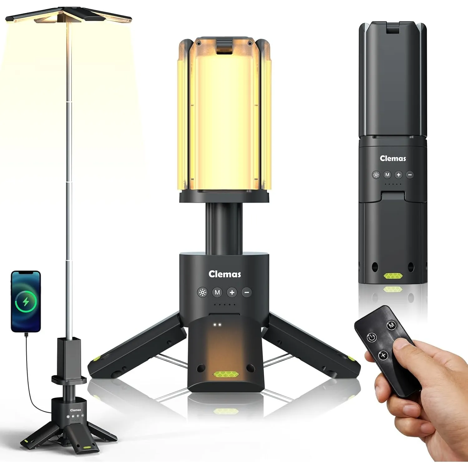 Clemas Teleskop Campinglampe Wiederaufladbar,14000 mAh LED Multifunktion Magnetische Camping Laterne,Baustellenbeleucht…