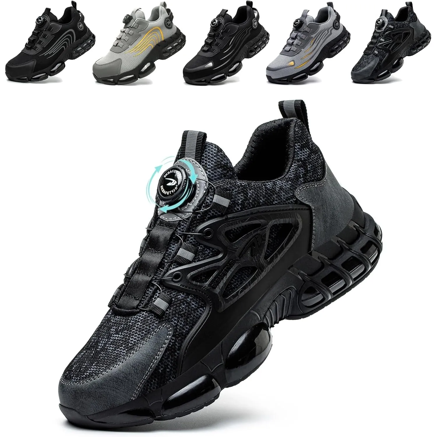 Arbeitsschuhe Herren Damen Sicherheitsschuhe Stahlkappenschuhe Sportlich Atmungsaktiv rutschfeste Safety Shoes 36-46 EU
