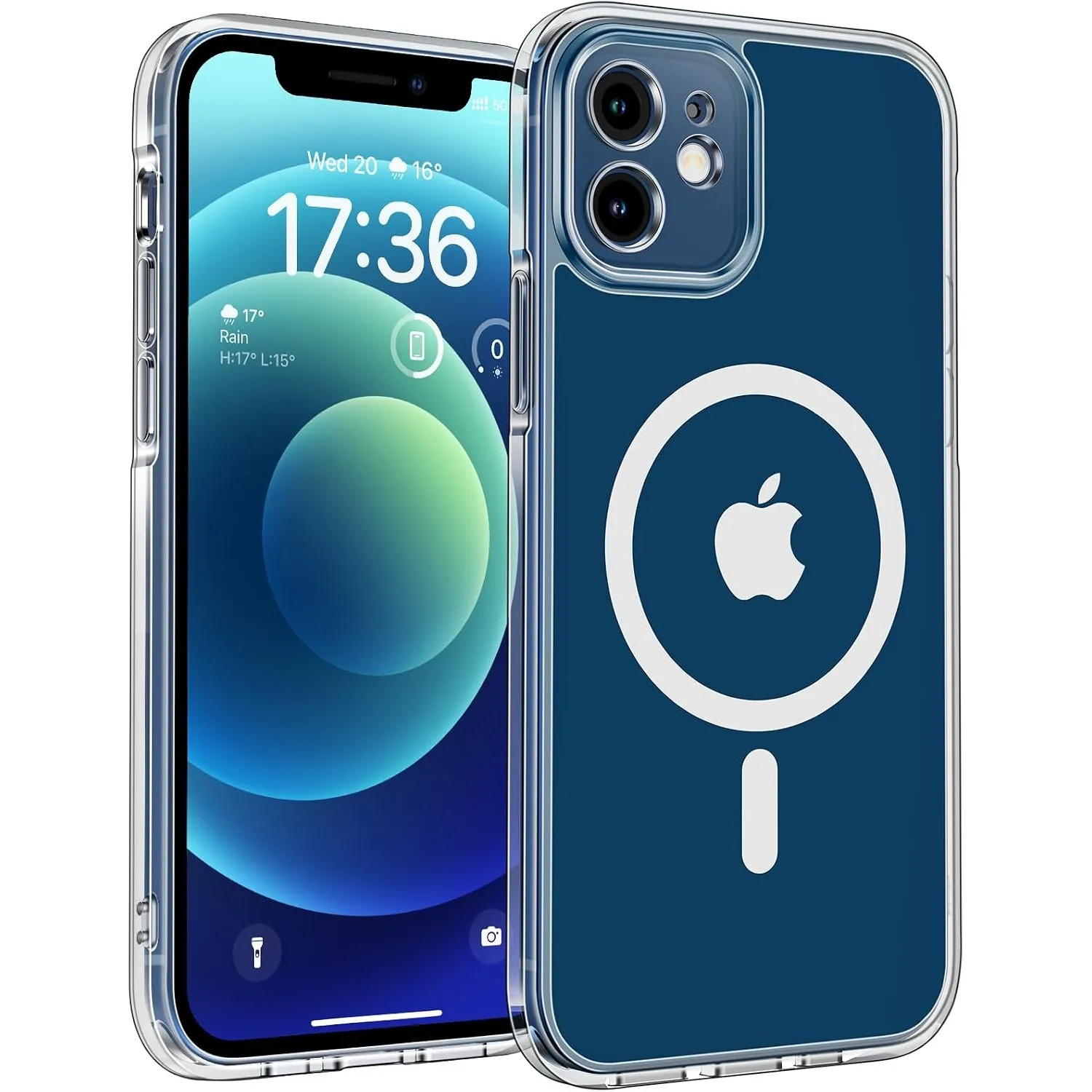 TOCOL für iPhone 12 Hülle, Kompatibel mit MagSafe, Transparent