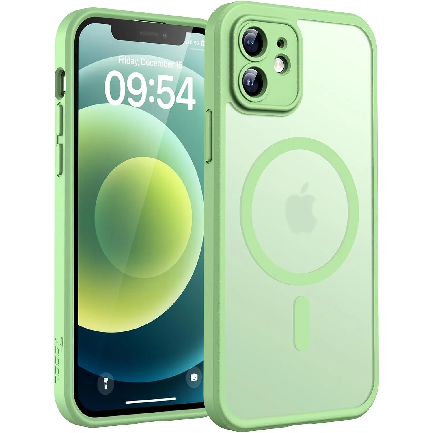 TOCOL für iPhone 12 Hülle, Kompatibel mit MagSafe, Grün