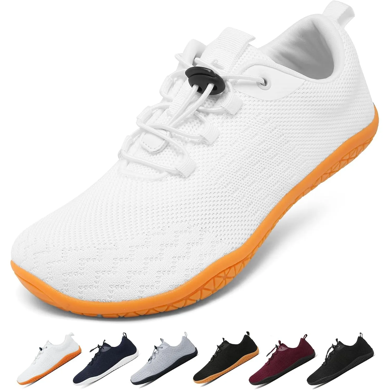 Geweo Barfußschuhe Herren Damen Sommer Bequeme Barfuss Sportschuhe Gr.37-48 | Leicht Barfuss Sneaker mit Breite Zehenbo…