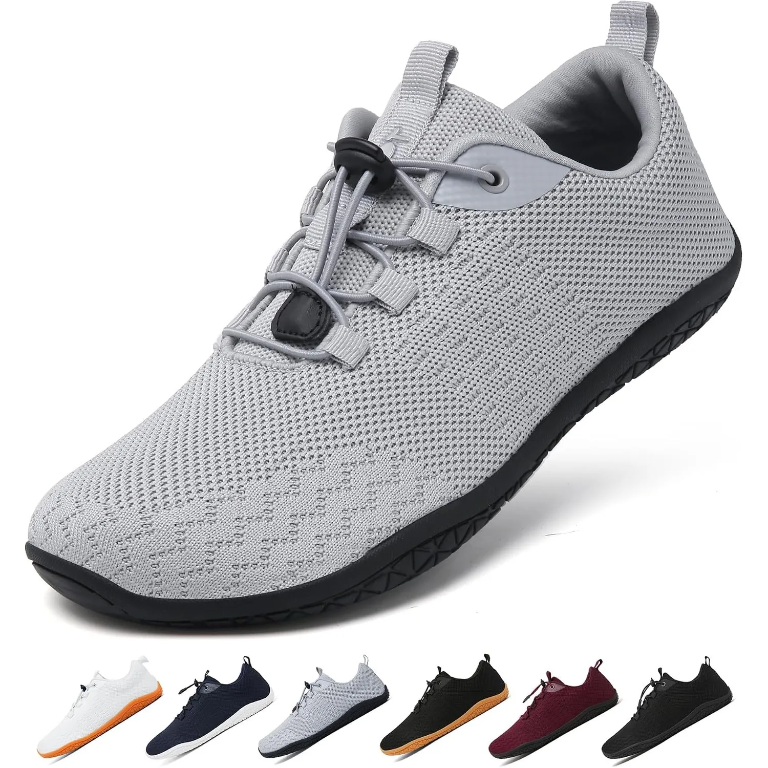 Geweo Barfußschuhe Herren Damen Sommer Bequeme Barfuss Sportschuhe Gr.37-48 | Leicht Barfuss Sneaker mit Breite Zehenbo…