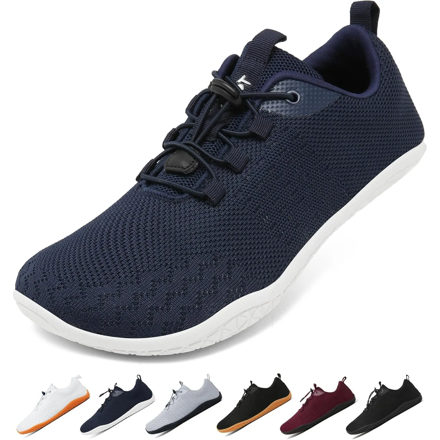 Geweo Barfußschuhe Herren Damen Sommer Bequeme Barfuss Sportschuhe Gr.37-48 | Leicht Barfuss Sneaker mit Breite Zehenbo…