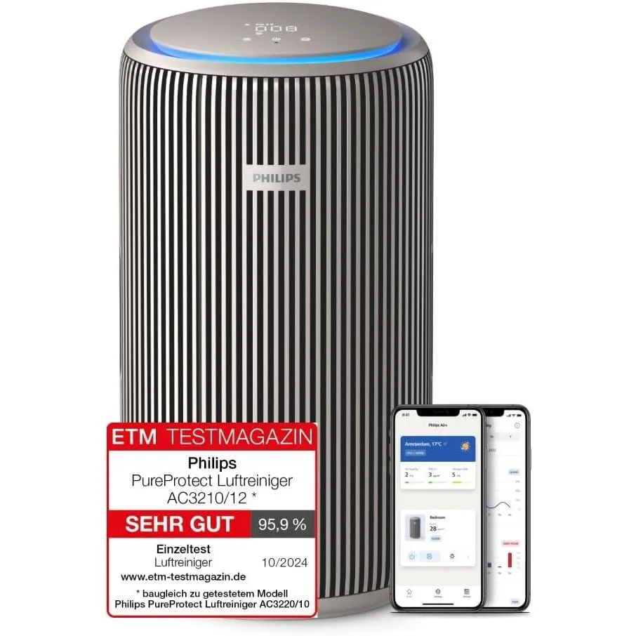 Philips Luftreiniger PureProtect 3200 Serie, Beige, für Räume bis 130 m²