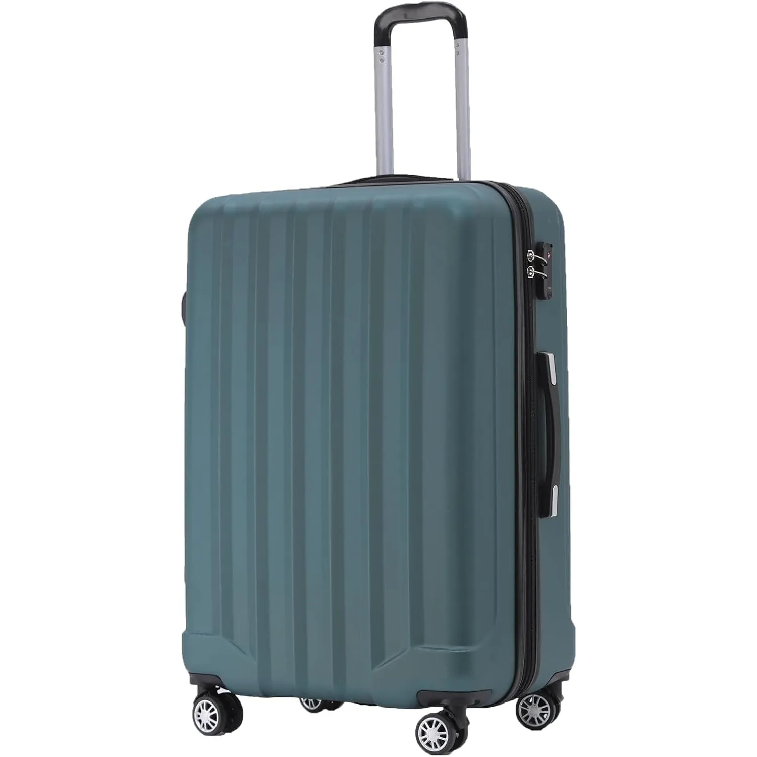 BEIBYE TSA-Schloß 2080 Gepäck Zwillingsrollen Reisekoffer Koffer Trolley Hartschale Dehnungsfuge (Dunkelgreen, XL)