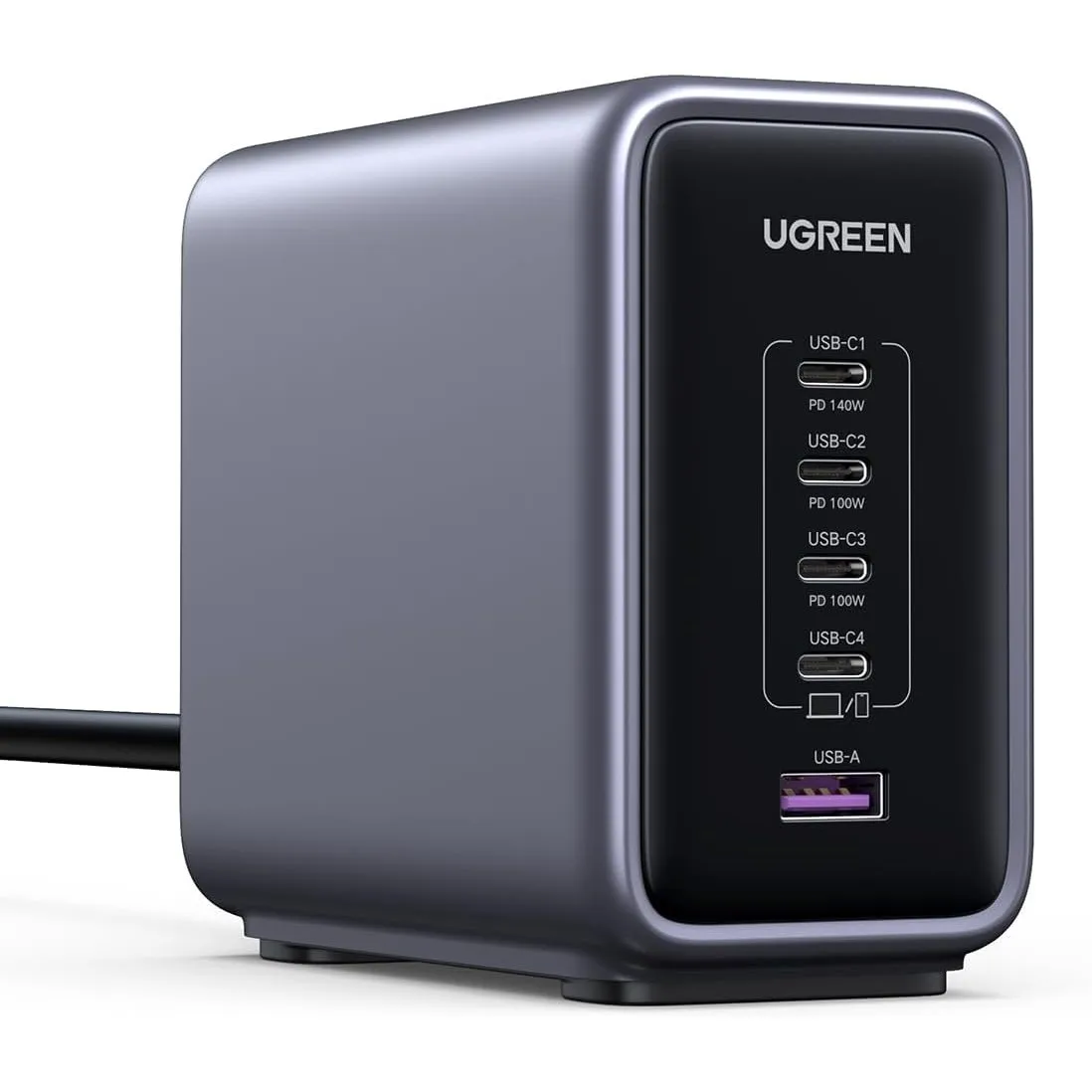 UGREEN USB C Ladegerät, Nexode 300W Charger PD 3.1 GaN Netzteil 5 Ports PPS kompatibel mit MacBook Serien, Surface Book…