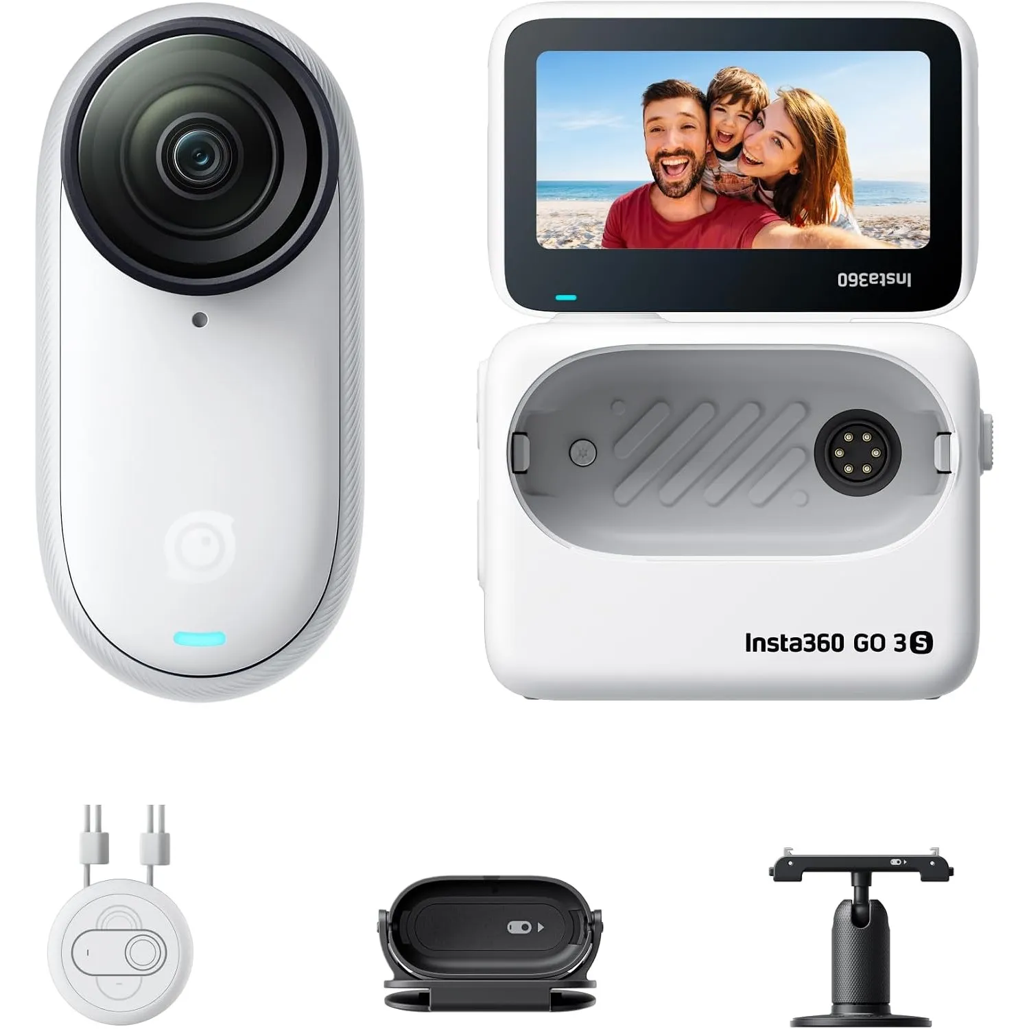 Insta360 GO 3S 128 GB Polarweiß - Tragbare 4K Mini Vlog Kamera