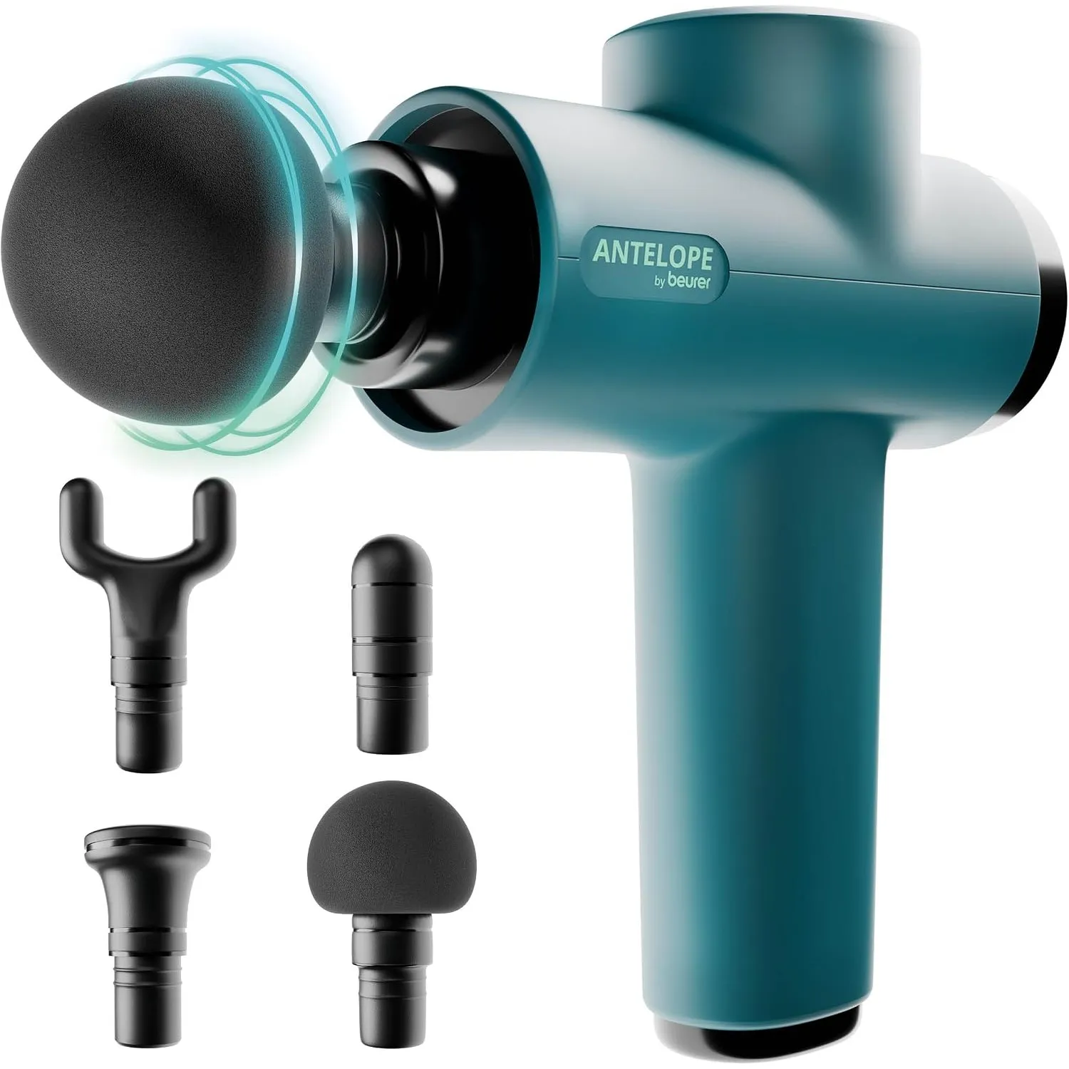 Beurer Antelope BOOM Massagepistole, kompakte Massage Gun mit 4 Aufsätzen, für Entspannung und Regeneration, kraftvolle…