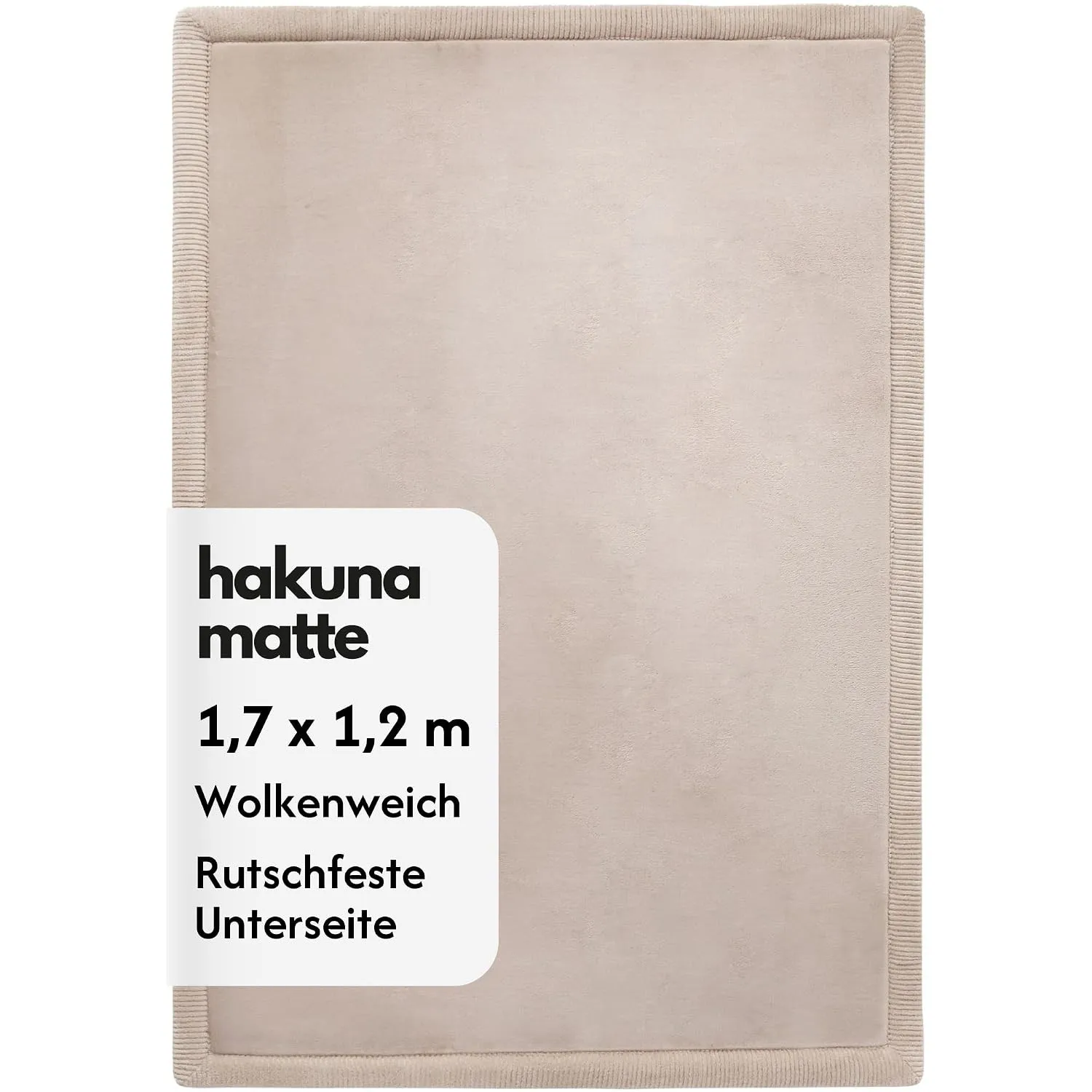 Hakuna Matte Wolkenweiche Spielmatte, 170 x 120 x 2,5 cm, Beige