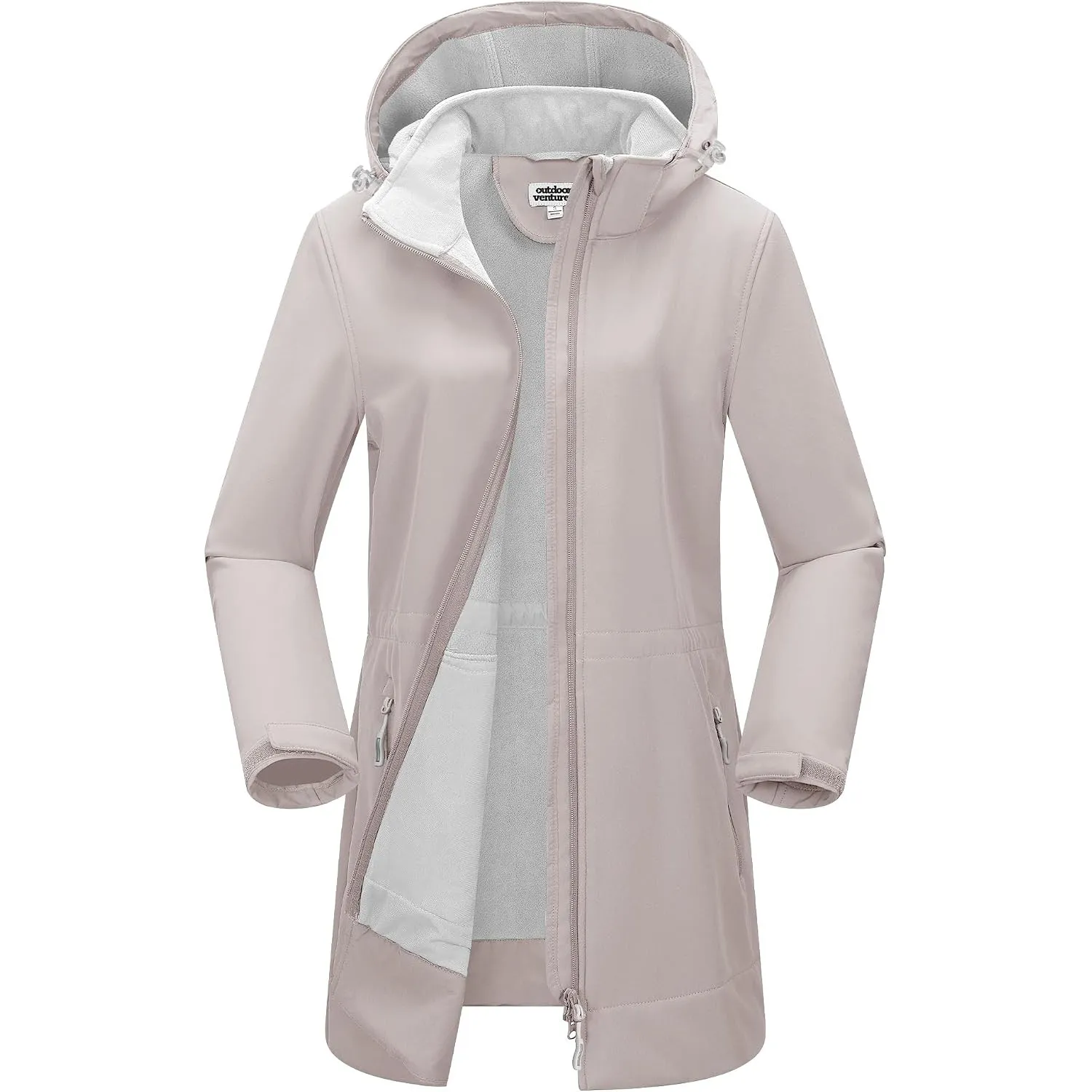 Outdoor Ventures Damen Softshelljacke Wasserdichte Lange Softshellmantel