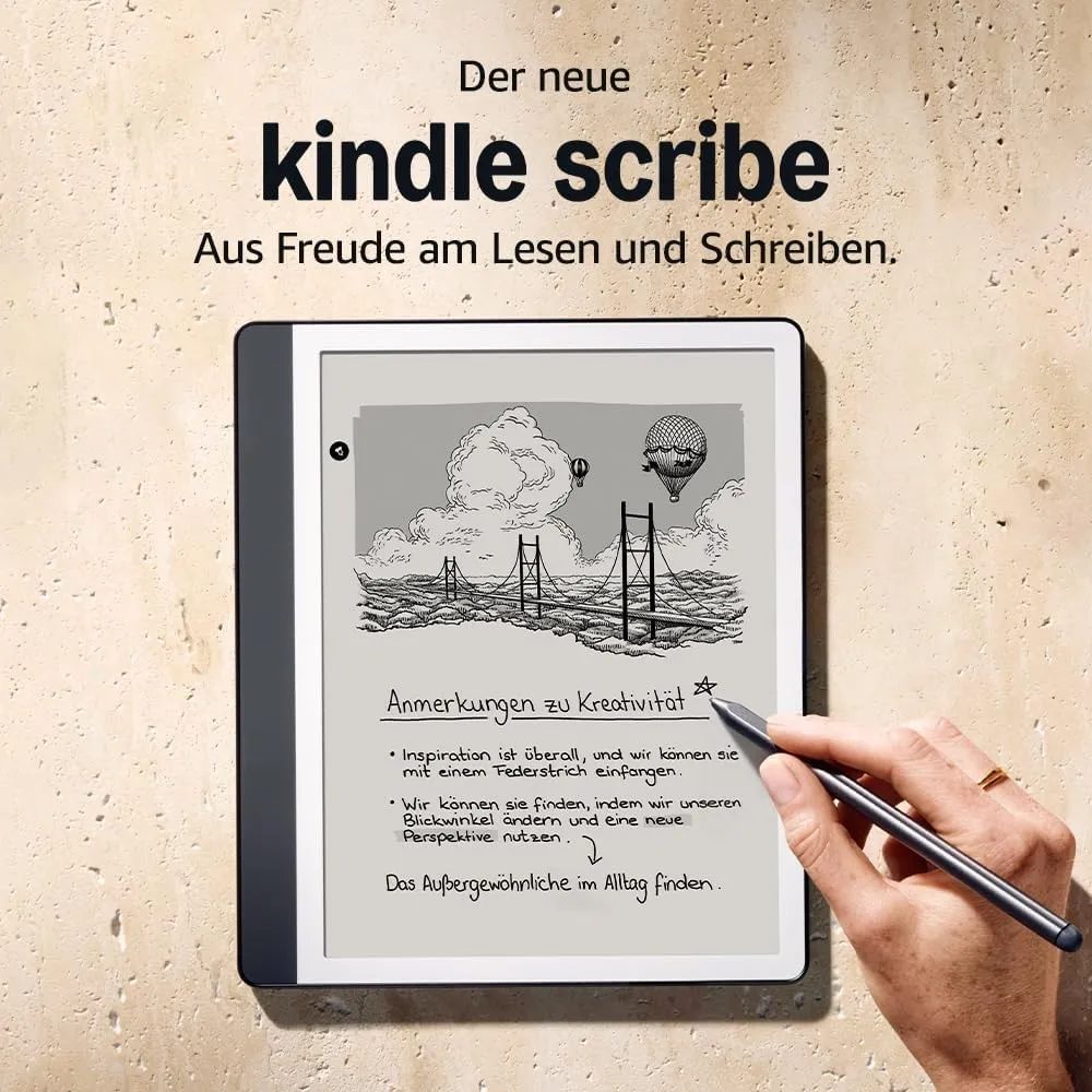 Zertifiziert und generalüberholt Amazon Kindle Scribe (32 GB) – Neuartiges Display mit gleichmäßigem Rahmen | Direktes …