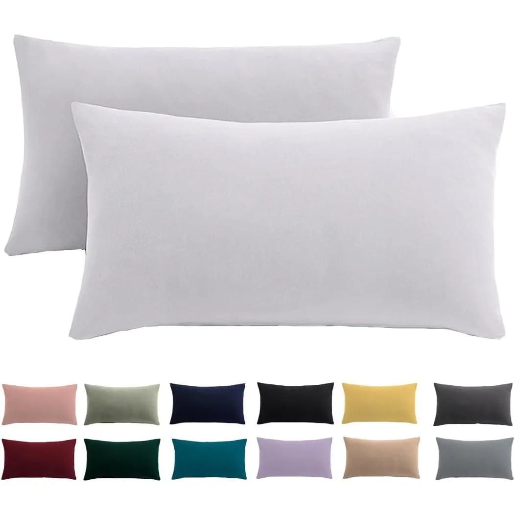 Kissenbezug 40x60 2er Set - Kopfkissenbezug 40 x 60 cm Weiß Für Kissen 100% Mikrofaser Kissenhülle Bügelfrei & Knitterf…