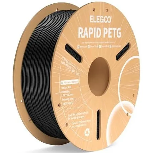 ELEGOO Rapid PETG Filament 1.75mm Schwarz 1KG