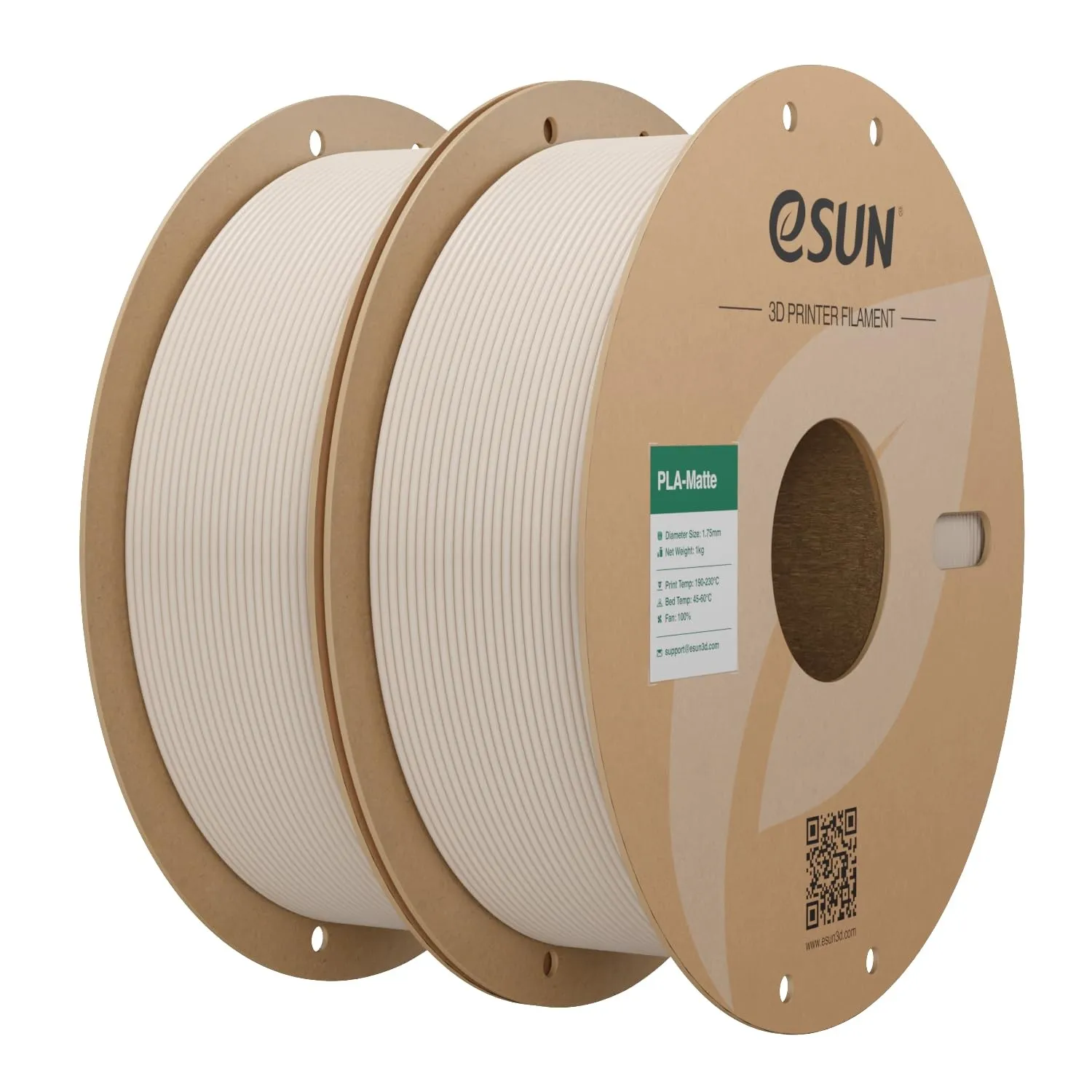 eSUN Upgraded Matte PLA Filament 1.75mm, Hellkhaki-,2KG
