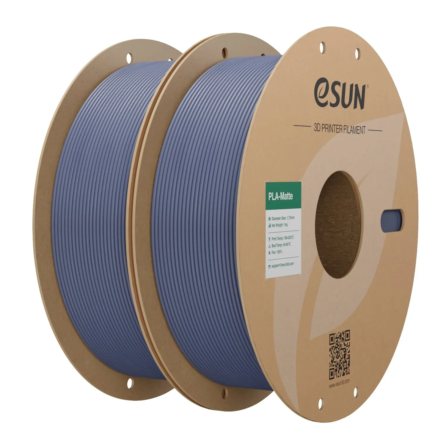 eSUN Upgraded Matte PLA Filament 1.75mm, Matte PLA 3D Drucker Filament, glanzfreie Farbe, mattierte Textur, 1KG pro Spu…
