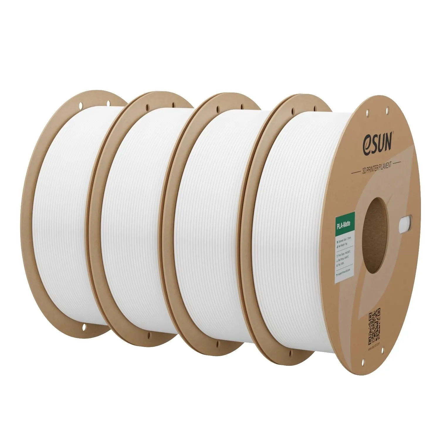 eSUN Upgraded Matte PLA Filament 1.75mm, Cremeweiß,4KG | Matte PLA 3D Drucker Filament, glanzfreie Farbe, mattierte Tex…