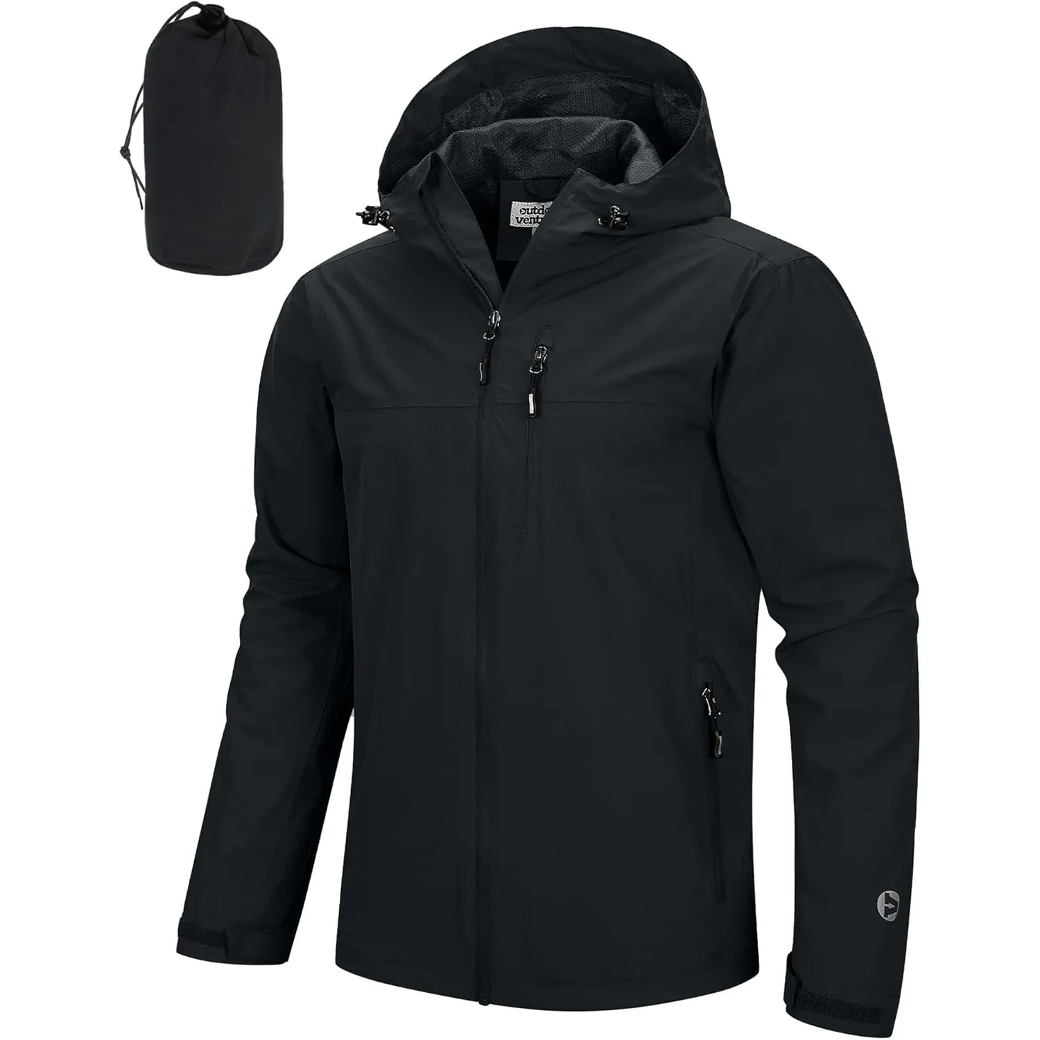 Outdoor Ventures Regenjacke Herren Wasserdicht Atmungsaktiv, Packbar Fahrrad Jacke Leichte Windbreaker zum Freizeit Wan…