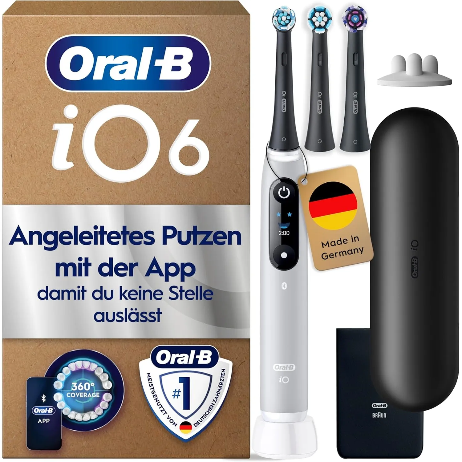 Oral-B iO Series 6 Elektrische Zahnbürste, Grau