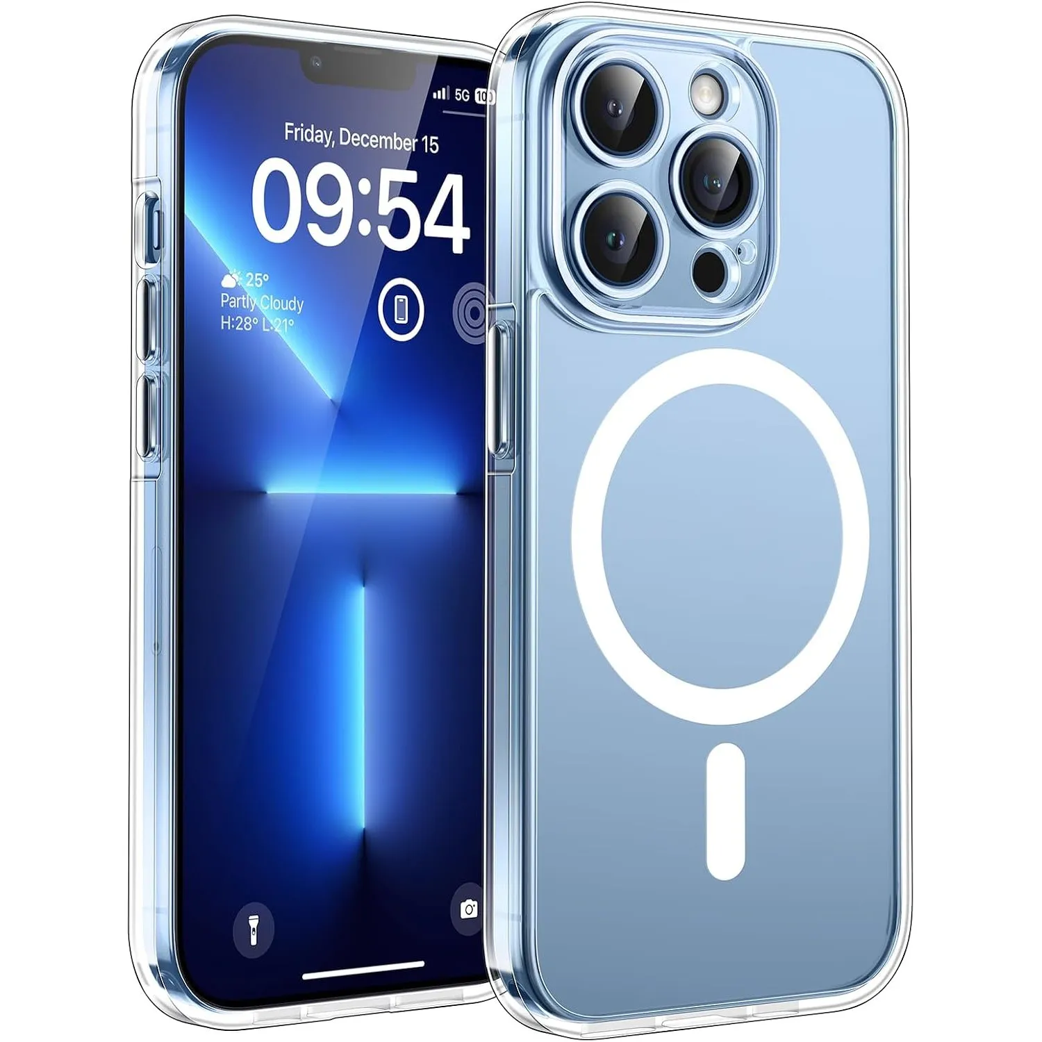 TOCOL für iPhone 13 Pro Hülle, Kompatibel mit MagSafe, Transparent