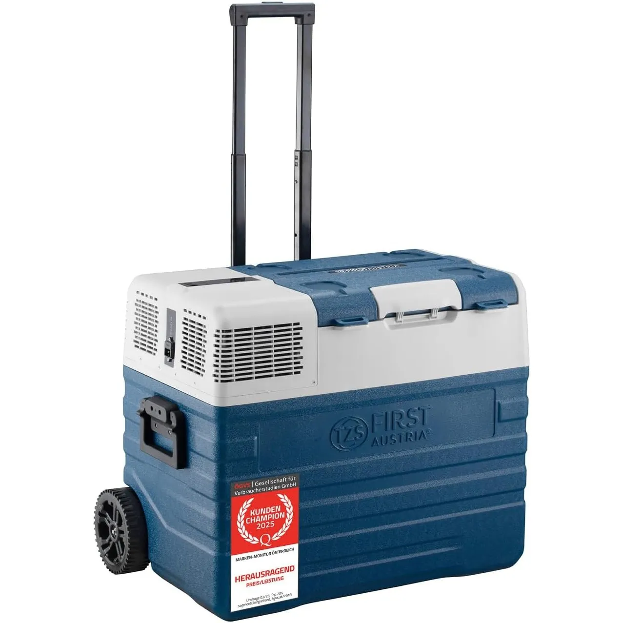 TZS First Austria - Kompressor-Kühlbox 43L - bis -20°C - Bluetooth-App - 45 dB(A) - AC 100-240V DC 12V 24V - Campingküh…