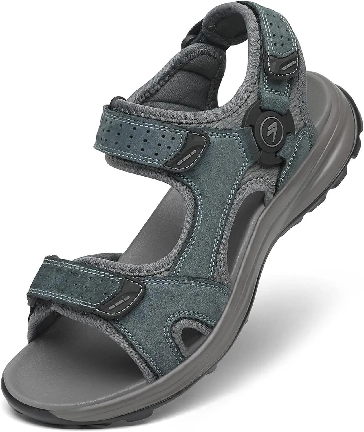FLARUT Men's Sandals Summer Hiking Shoes Trekking Sandals Outdoor Sports Leather Beach Hiking Sandals Open Toe Hiking S…