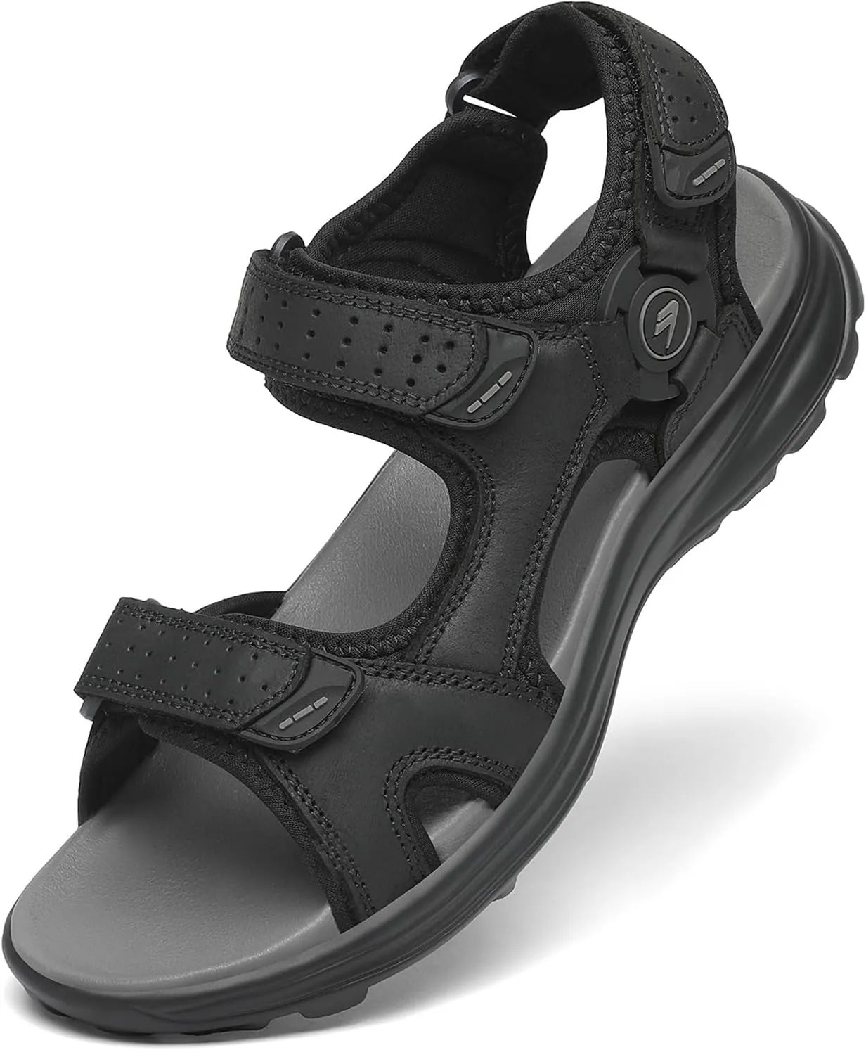 FLARUT Men's Sandals Summer Hiking Shoes Trekking Sandals Outdoor Sports Leather Beach Hiking Sandals Open Toe Hiking S…