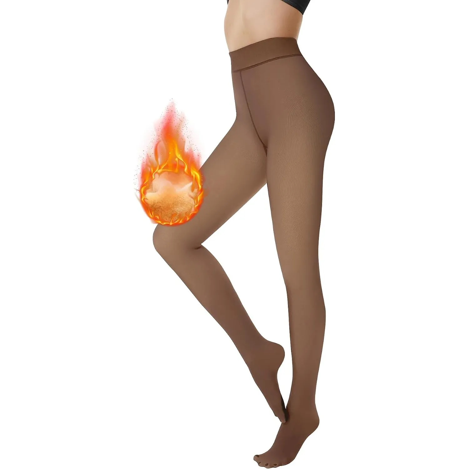 AMIYOYO Thermo Strumpfhose Damen Winter Gefüttert mit Fleece High Waist
