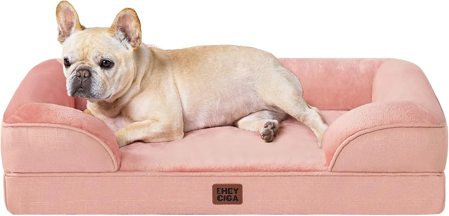 EHEYCIGA Orthopaedic Dog Bed for Small Dogs, Memory Foam Dog Basket for Medium Dogs, Washable Dog Sofa, Waterproof, Non…