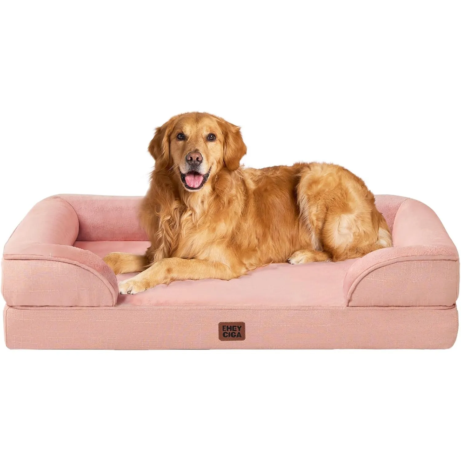 EHEYCIGA Orthopädisches Hundebett Grosse Hunde, 112x81cm, Rosa