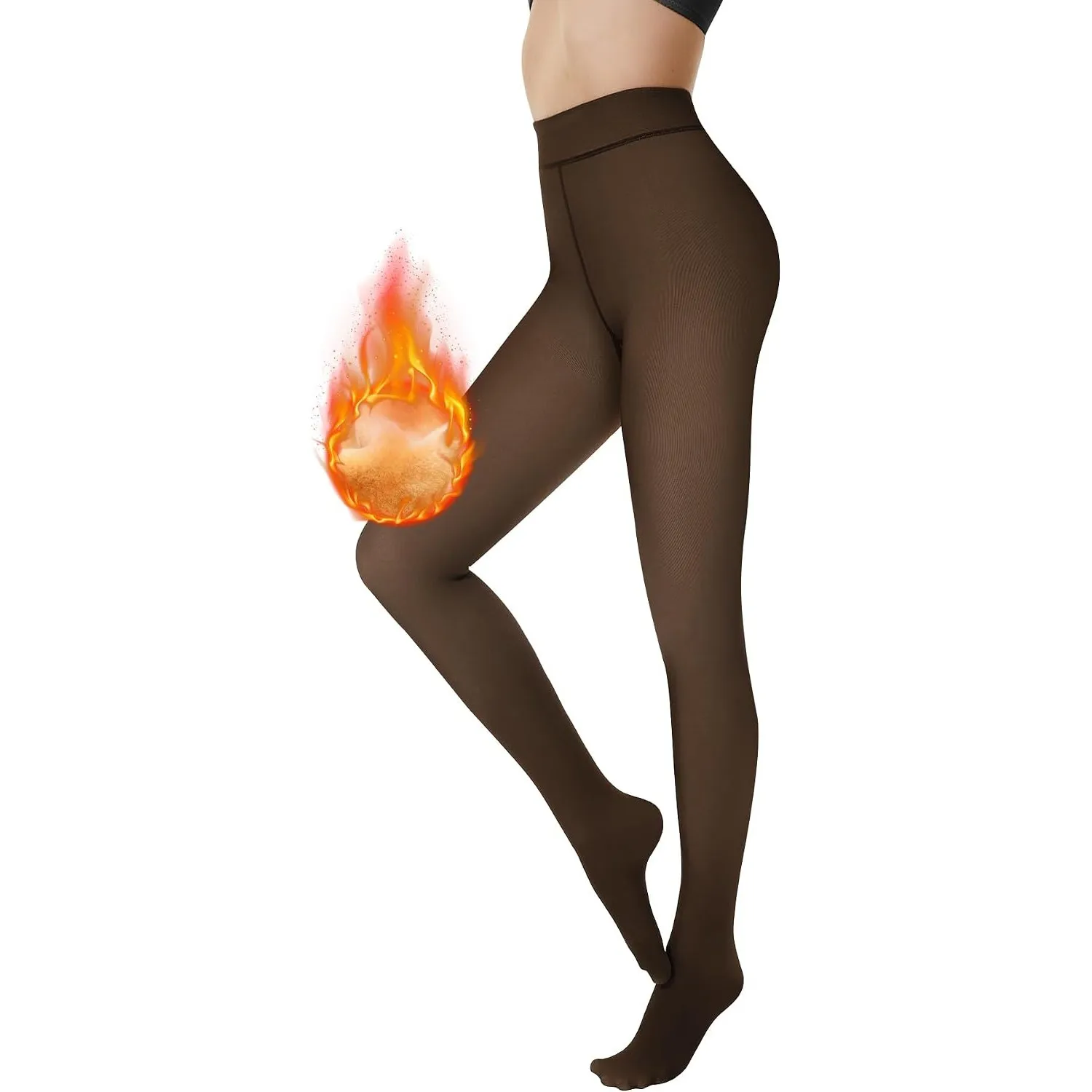 AMIYOYO Thermo Strumpfhose Damen Winter Gefüttert mit Fleece High Waist