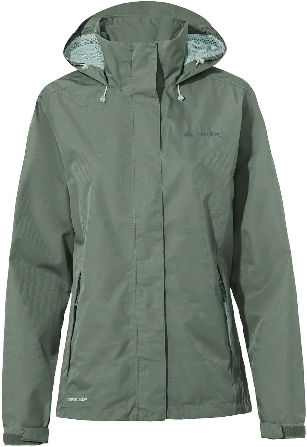 VAUDE Escape Light Regenjacke Damen – wasserdicht, atmungsaktiv und winddicht mit 2-Lagen-Membran, verstaubare Kapuze, …