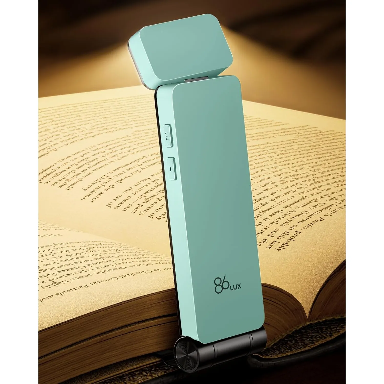 86lux Leselampe,Wiederaufladbare Buchlampe zum Lesen im Bett，Ultraleichte LED Klemmlampe mit 3 Bernsteinfarben und Stuf…