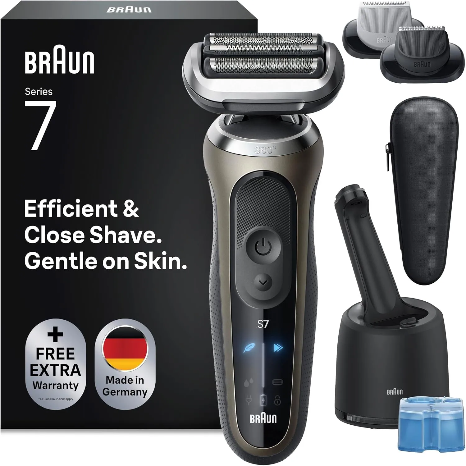 Braun Rasierer Herren Elektrisch Series 7, 72-C7650cc, Gold