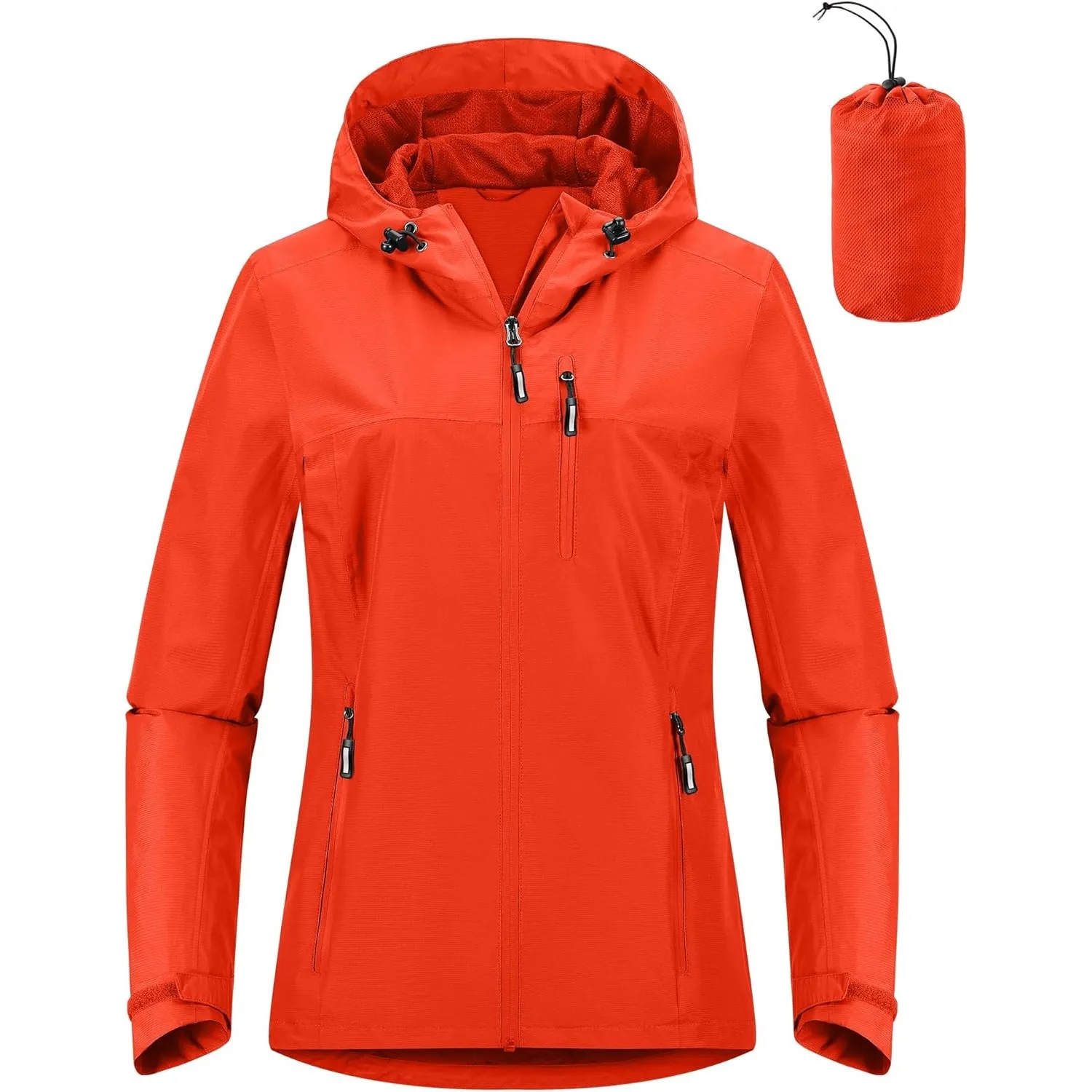 Outdoor Ventures Damen Regenjacke 10000MM Wasserdicht Leichte Gefüttert Packbar Sportjacke Funktionsjacke Atmungsaktiv …